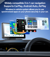 Yesido BT5.0 avec microphone intégré, écran HD 7 pouces 60 Hz, navigation audio et vidéo portable pour voiture, CarPlay