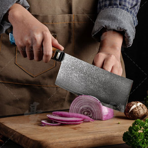 KEENHOPE Juego de <span class=keywords><strong>Cuchillos</strong></span> de <span class=keywords><strong>Cocina</strong></span> <span class=keywords><strong>Profesionales</strong></span> Japoneses de 9 Piezas, Acero de Damasco, Núcleo VG10, Mango Octagonal de Madera de Arce - Product Image 5