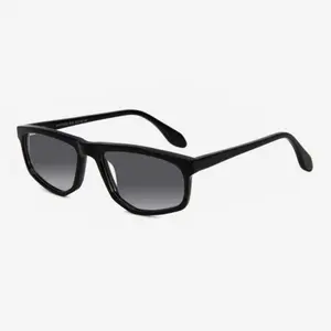 Top Selling Custom Shades Logo Unisex Fashion Retro Irregular Small Frame Black Sunglass Full Rim Acetate Sunglasses