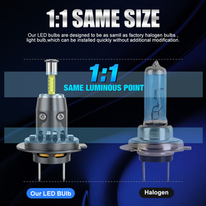 Ampoule de phare LED haute puissance <span class=keywords><strong>70W</strong></span> <span class=keywords><strong>H7</strong></span>/H4 lampe de voiture et de moto à 360 degrés avec Accord de modèle de température de couleur 6000k - Product Image 4