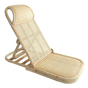 Silla reclinable de ratán natural para exteriores, <span class=keywords><strong>tumbona</strong></span> de playa, <span class=keywords><strong>plegable</strong></span>, de playa - Product Image 2
