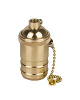 Douille de lampe LED vintage E26 E27 en laiton doré sans anneaux, accessoires d'éclairage