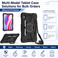 Étui antichoc 360 Armor pour Redmi Pad Pro 12.1 Poco Pad 12.1 2024 avec support rotatif, bandoulière, adapté aux enfants, OEM ODM