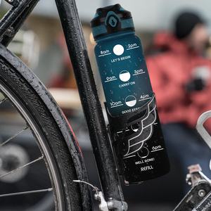 BPA Free 1000ML Sport palestra bottiglie d'<span class=keywords><strong>acqua</strong></span> di plastica 1 litro Fitness bere Sport tritano bottiglia con indicatore di <span class=keywords><strong>tempo</strong></span> - Product Image 2