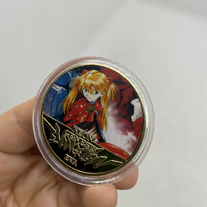 Pièce de monnaie commémorative en or de l'anime japonais Evangelion Asuka EVA, 25e anniversaire - Product Image 4