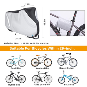 Cubierta impermeable de alta calidad para bicicleta al aire libre, polvo, lluvia, protección solar, cubierta de lluvia para bicicleta con agujeros de bloqueo para bicicleta de carretera <span class=keywords><strong>MTB</strong></span> - Product Image 2