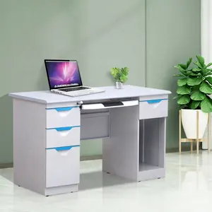 China luoyang desk factory KD office furniture Metal steel office computer table office desk with 4 drawers