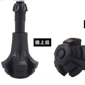 Puntas de goma para bastones de senderismo, de PVC negro antideslizante y resistentes al desgaste, para bastones de trekking al aire libre Q8 - Product Image 3