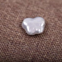 Perles d'eau douce blanches en forme de papillon Zhuji, environ 11*13mm, perles naturelles de forme irrégulière