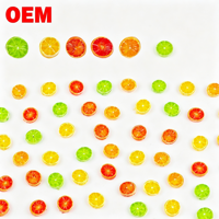 Cabochons en résine personnalisés OEM ODM, tranches d'agrumes 3D, miniatures d'orange, citron, citron vert, breloques de fruits pour maison de poupée, miniatures de gâteaux DIY pour filles