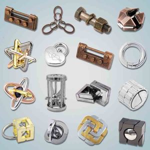 ปริศนาโลหะ <span class=keywords><strong>IQ</strong></span> คลาสสิกสมองอัจฉริยะทำจากลวดโลหะปริศนาสำหรับเด็กและผู้ใหญ่ - Product Image 4