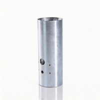 Fabrication sur mesure OEM ODM, usinage CNC, coque de cylindre creuse en aluminium, tube tourné de précision avec filetage et trous pour vis de fixation