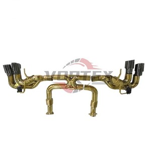Système d'échappement Catback avec tuyaux de réglage Valvetronic en acier inoxydable poli OEM Vortex Factory pour Chevrolet Corvette C8 - Product Image 4