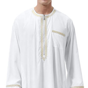 Thobes arabes décontractés pour hommes de haute qualité, en polyester respirant, anti-plis, séchage rapide, nouveaux styles - Product Image 6