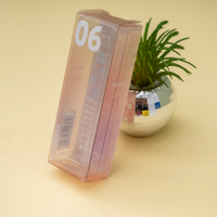 Boîte d'emballage cosmétique pliable portable personnalisée en PET avec matériaux recyclés et impression offset UV pour gloss à lèvres