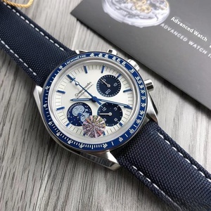 Orologio Cronografo Meccanico Automatico da Uomo in Acciaio 904L con Cinturino in Pelle Multifunzione, Quadrante a Lancette, Stile Europa America - Product Image 1