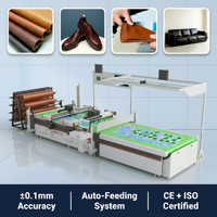 Máquina de Corte de Cuero CNC Automática de Alta Precisión para Calzado, Bolsos y Parte Superior de Zapatos de Cuero Genuino con Sistema de Nesting Inteligente