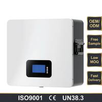 Batterie murale LiFePO4 25,6 V 100 Ah 2,56 kWh pour stockage solaire domestique avec BMS RS485/CAN Bluetooth WiFi 6000+ cycles