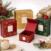 Boîte cadeau rigide pliable avec impression de logo personnalisé, fermeture magnétique, boîte en papier pour cosmétiques et bijoux, boîte magnétique