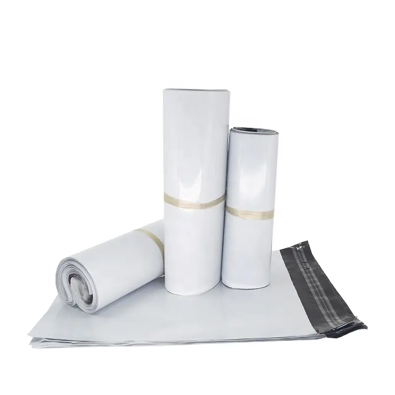 Bolsas de correo de plástico 100% virgen, bolsas de correo de color blanco natural, 38x52cm