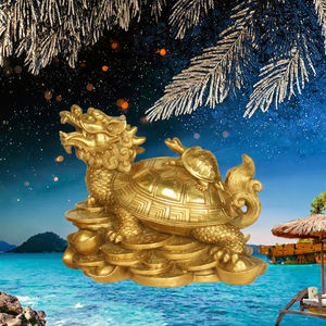 รูปปั้นเต่าทองเหลืองธรรมชาติปี 2025 สำหรับขายส่ง เสริมฮวงจุ้ย พลังบำบัด พิมพ์ลายกราเวียร์ ชุบทอง สำหรับตกแต่งบ้าน - Product Image 3