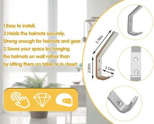 Soportes de Exhibición de Accesorios para Motocicletas, de Metal, para Montar en la Pared, Soportes de Almacenamiento para Cascos, Soportes Colgantes - Product Image 5