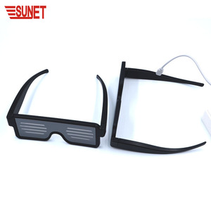 Gafas LED Dinámicas con Bluetooth y 8 Efectos Dinámicos, Control por Botones, para Bares, Clubes, Fiestas y Festivales <span class=keywords><strong>de</strong></span> Música - Product Image 1