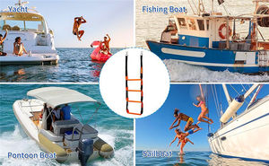 Tissu en polyester d'échelle de corde de bateau pliant portable avec boucle en métal pour kayaks <span class=keywords><strong>jet</strong></span> skis canoës Yachts de sport - Product Image 6