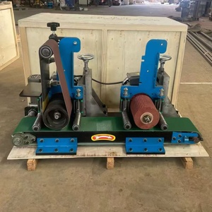 Machine de polissage automatique industrielle pour tôles métalliques, idéale pour le débavurage et le polissage des extrémités de profilés en aluminium et acier de 100 mm - Product Image 1