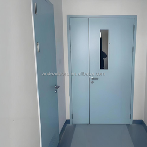 Guangzhou dış çelik menteşeli kapı güvenliği, fabrika ve hastane için toz kaplanmış <span class=keywords><strong>Metal</strong></span> gömme kapılar - Product Image 3
