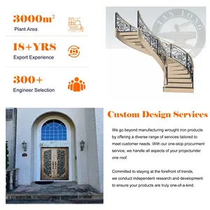 Modern Black Wrought Iron Interior Latest Design Iron Door Decorative Metal Custom Iron Security Entrance Door