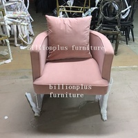 Chaise de salle à manger ronde en velours, simple, en acier inoxydable massif, moderne, bon marché, pour loisirs