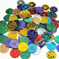 Hadiah sekolah edukasi berwarna hadiah guru permainan hitung suvenir pesta token aktivitas koin plastik warna-warni