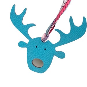 Cross-border Halloween PU leather <b>bag</b> <b>charms</b>, Christmas reindeer keychains, festive decorations - Product Image 5