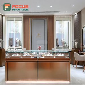 Custom Retail Kiosk Jewelry Showcase Metal <b>Frame</b> Commercial Store Glass Showcase - Product Image 4