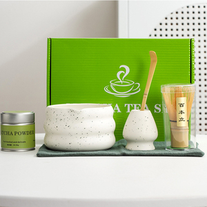 Gói tùy chỉnh Gốm Tím spouted Bát chawan chủ Whisk Matcha Làm công cụ thiết lập - Product Image 1