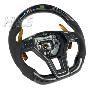 <span class=keywords><strong>Volant</strong></span> en fibre de carbone avec écran LED et palettes de changement de vitesse pour <span class=keywords><strong>Mercedes</strong></span> Benz A45 AMG CLS W176 C63 W204 CLA W212 W207 W218 W117 - Product Image 3