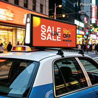 Écran LED double face pour toit de taxi Pixelpulse, affichage publicitaire mobile 4G WiFi GPS pour flotte de taxis