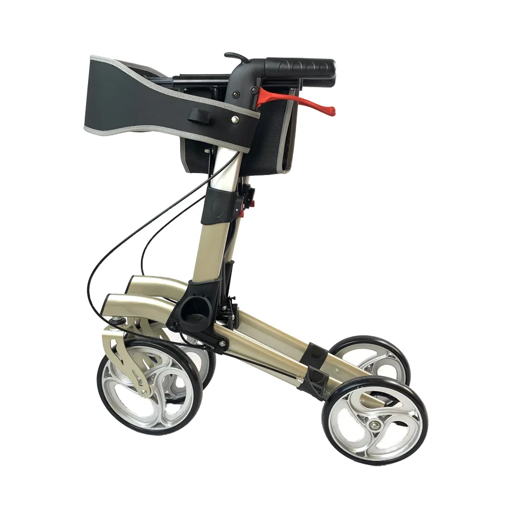 Health Smart Rollator Aids Heavy Duty Rollator Rollator Lichtgewicht Aluminium Met Stoel Populair Bij Oudere Inklaphoogte-Aanpassing