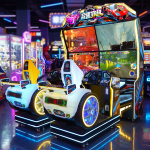 Jeu d'arcade de course commercial à 4 écrans multi-vues, jeu de conduite à monnayeur pour 2 joueurs « Overspeed Racing » avec sièges à mouvement - Product Image 2