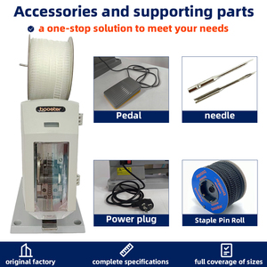 Booster Electric Staple <b>Machine</b> Semi-Automatic 220V Packaging Line Equipment with <b>Pedal</b> and Needle Accessories - Product Image 1
