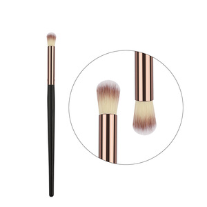 Soft Blending Eyeshadow Brush Tri Color Nylon Bristles Wooden Handle <b>Eye</b> Detail Concealer Tool - Product Image 1