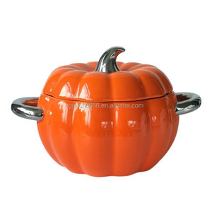 Calabaza Cerámica <span class=keywords><strong>Cocinar</strong></span> Olla Calabaza Utensilios <span class=keywords><strong>de</strong></span> cocina Estofado Calabaza Cerámica Cocotte con tapa Decoración <span class=keywords><strong>de</strong></span> vacaciones Artes y manualidades Regalo - Product Image 5