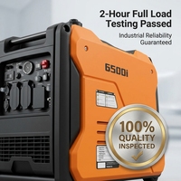 6500i Luftgekühlter Inverter-Generator 5,5kW Max. Automatischer Start Robustes Kofferdesign Tragbarer Benzin-Generator für netzunabhängiges Wohnen EPA 15L