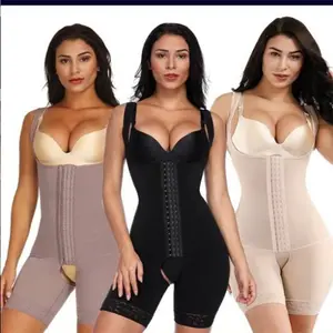 Faja Bodyshaper 원피스 꽉 엉덩이 리프트 배꼽 코르셋 버클 레이스 쉐이핑 바디 쉐이핑 바디 바디 수트