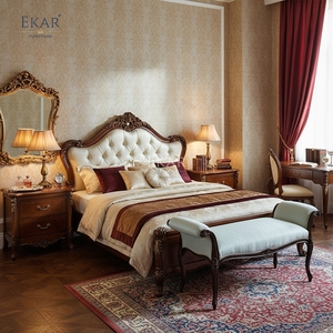 Panca di Lusso per Fondo Letto EKAR Sovereign Manor |   Divanetto per <span class=keywords><strong>Camera</strong></span> <span class=keywords><strong>da</strong></span> Letto in Stile Inglese Intagliato a Mano | - Product Image 3