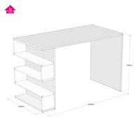 Bureaux en bois blanc au design moderne Table d'ordinateur multifonction de haute qualité pour la maison et l'école Mobilier de bureau