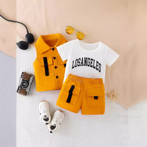 Nouvelle collection été 2026 : Ensemble trois pièces sportif et urbain pour hommes et enfants, modèle uni, tendance et très demandé pour l'e-commerce transfrontalier. - Product Image 6