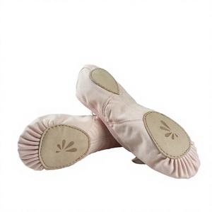 Zapatillas de Ballet Rosadas para Mujer, con Parte Superior de Satén, Suela Dividida y Forro de Algodón - Product Image 4