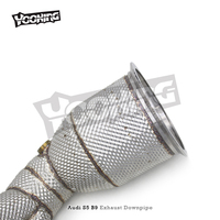 Tuyau de descente d'échappement en acier inoxydable AUTO pour Audi S4 S5 B9 3.0T 2019-2023 tuyau d'échappement Catalyst Catted Downpipe
